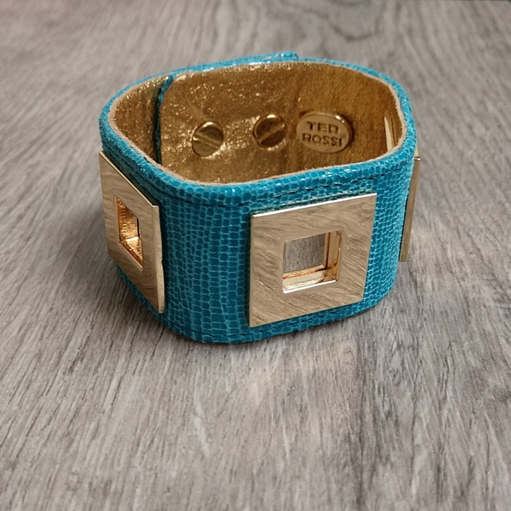 CLEARANCE Ted Rossi Teal Leather "Resort" Bracelet